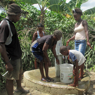 Drawing Water from New Well