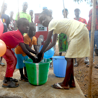 Fresh safe water for these children!