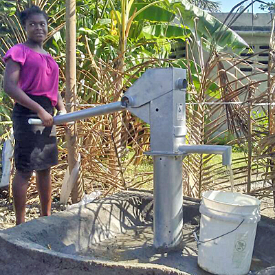 Pumping safe water for this community