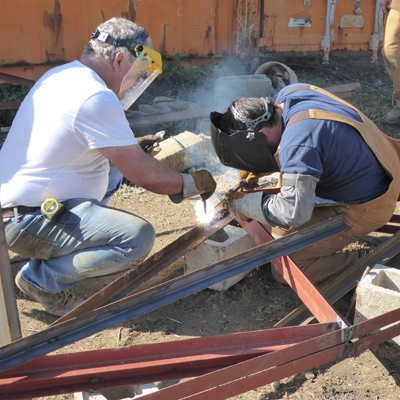 welding the trusses