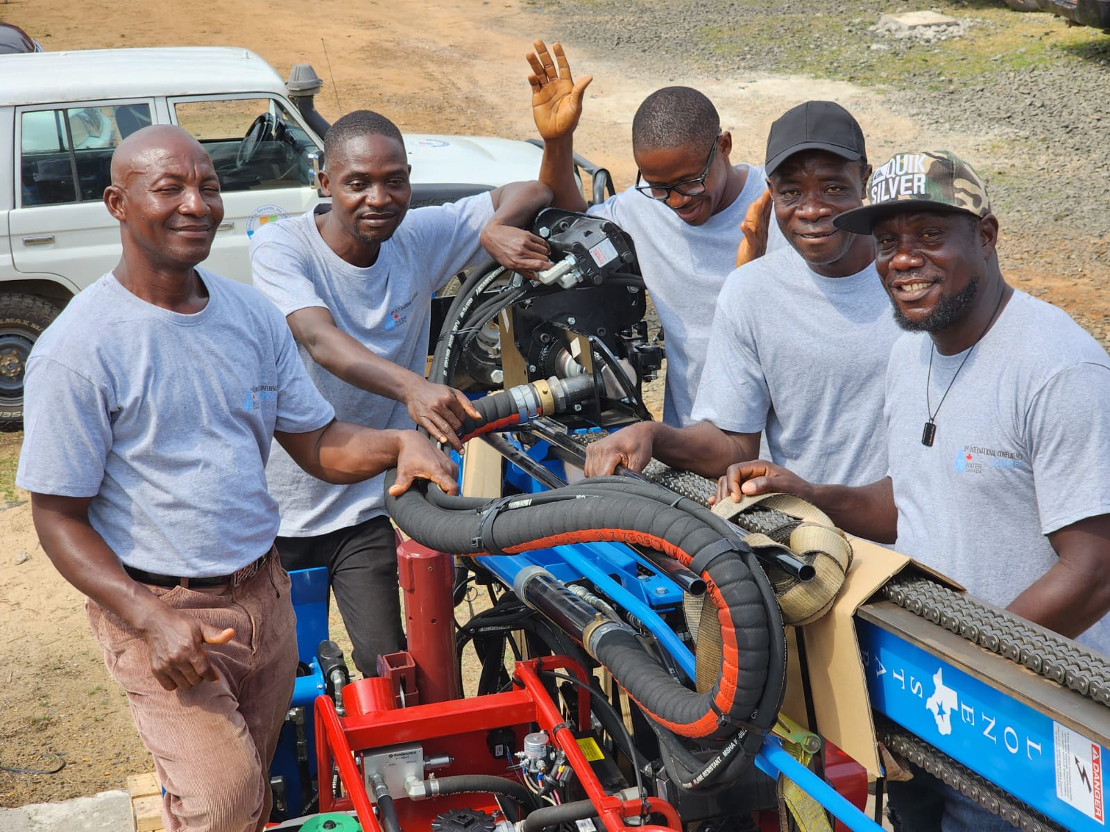 A group photo of the Lifewater Liberia Rural team