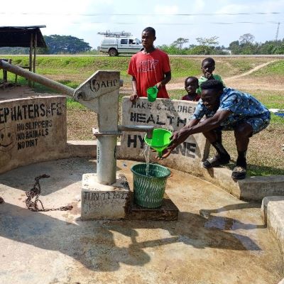 Happy to have access to clean drinking water
