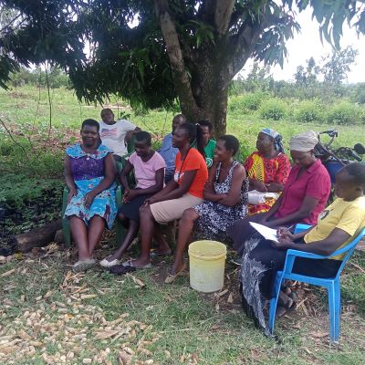 Omanyi Community members attending the training