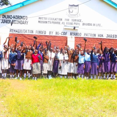 Onjiko Kabongo students after the training session