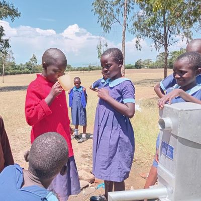 Grateful to have access to clean drinking water