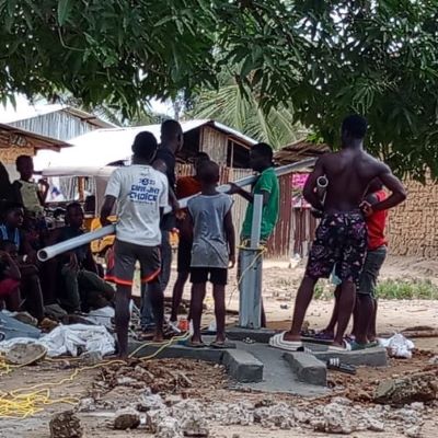 Well rehabilitation in progress 