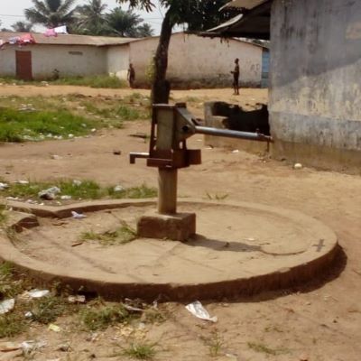 Village well before rehabilitation