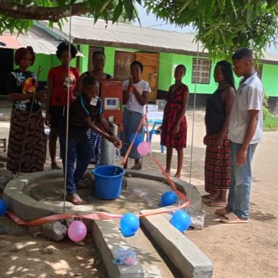 Village well after rehabilitation