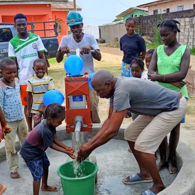 Village well after rehabilitation