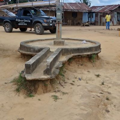 Village well before rehabilitation