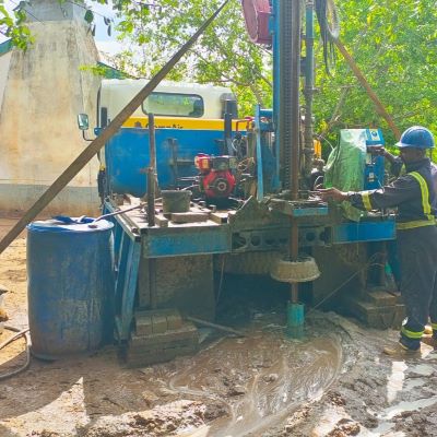 Syungii Secondary School well construction underway