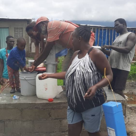 Villagers by New Well