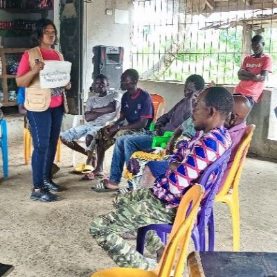 Health and Hygiene training class in progress 