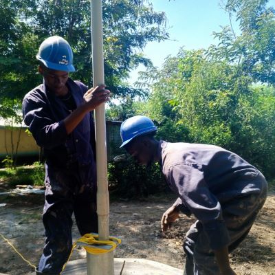 Hand pump installations 