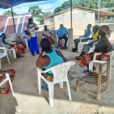 Villagers during Health and Hygiene training