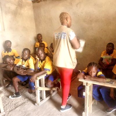 Villagers during Health and Hygiene training