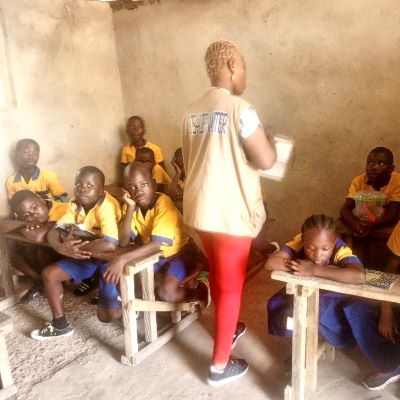 Villagers during Health and Hygiene training