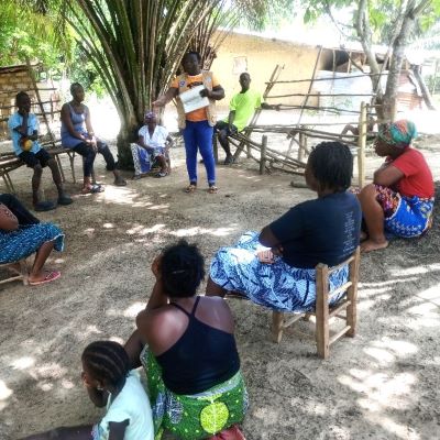 Villagers during Health and Hygiene training