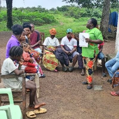 Villagers attending Health and Hygiene training class 