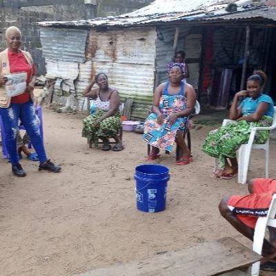 Villagers attending Health and Hygiene training session