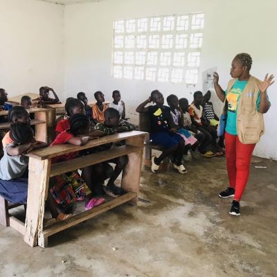 Students during Health and Hygiene workshop