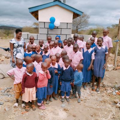 Grateful for the new latrine 