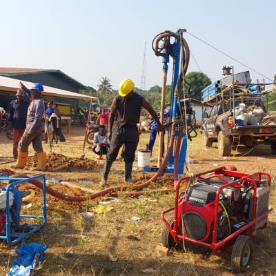 This is the construction of a community well