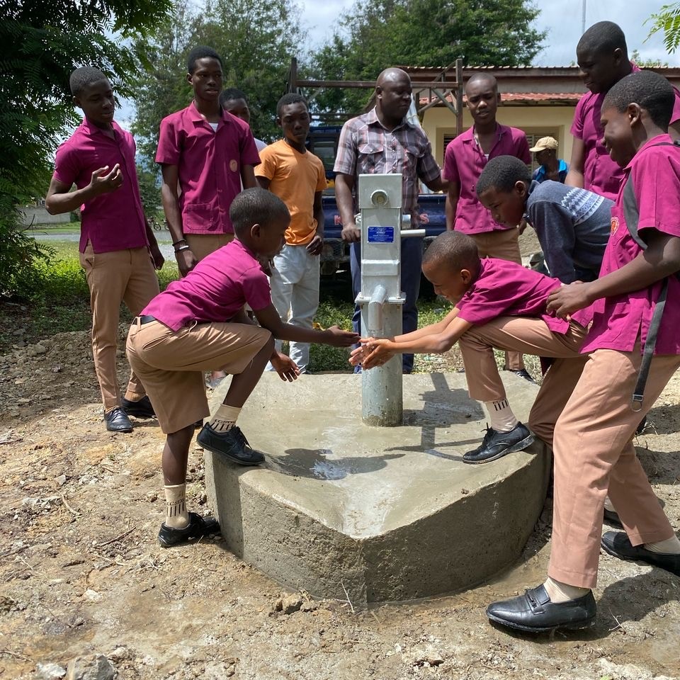 Children by new well