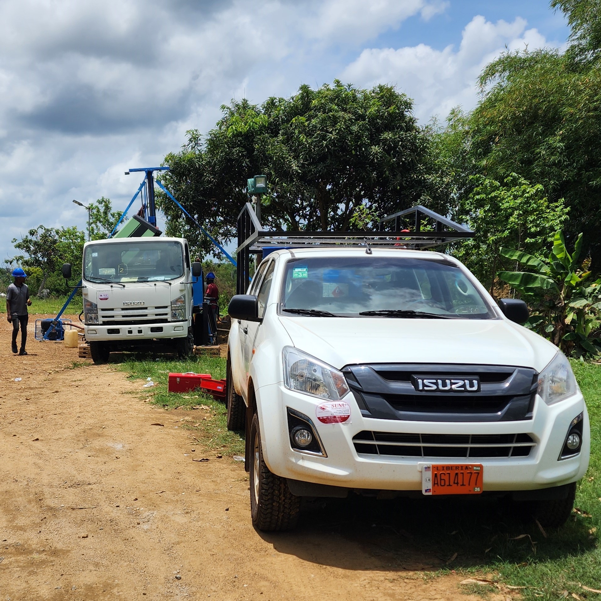 Out on the drill site for first test well