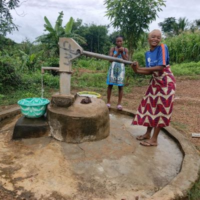 Grateful village woman