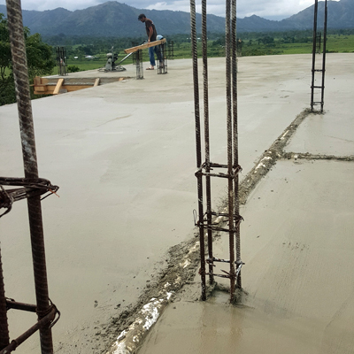 Newly poured Roof