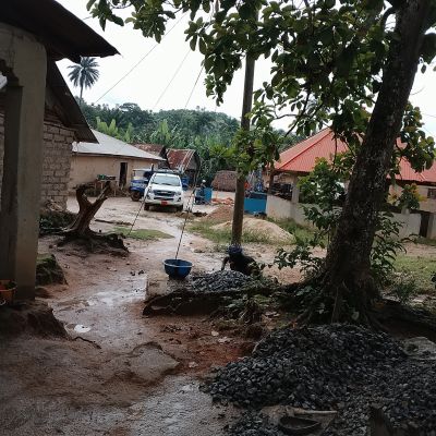 Villagers' homes in Balawala community