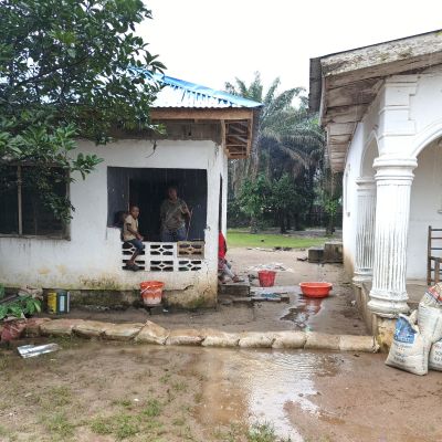 A villager's home in Sand Beach community