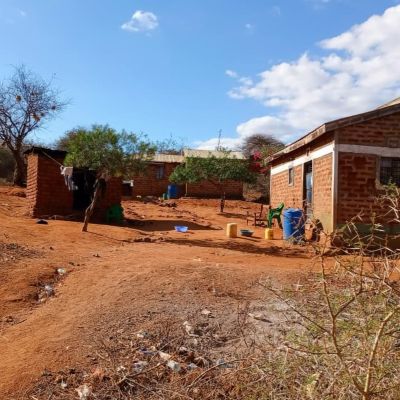 A villager's home in Katuluni village