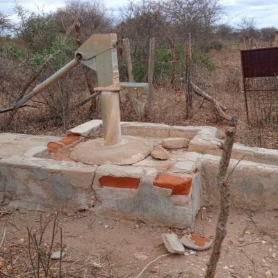 Community's old well before rehabilitation