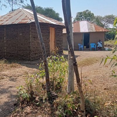 Villagers' homes in St. Meshack's Orije Church community
