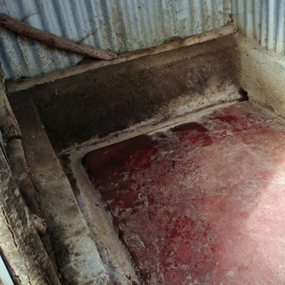 Old internal view of Latrine