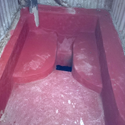 New Internal view of refurbished Latrine