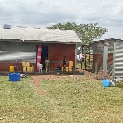 A villager's home in Kokwaro Evacuation Center 