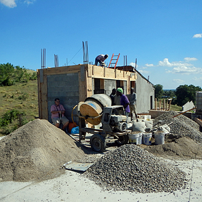 Getting Ready to pour the final Roof