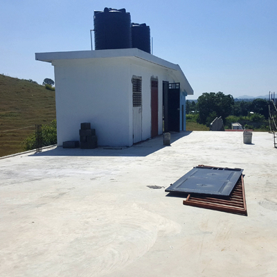 Completed Power and Water Rooms on Terrace