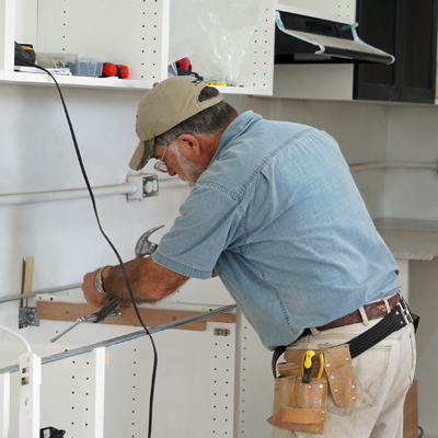 installing Kitchen cupboards