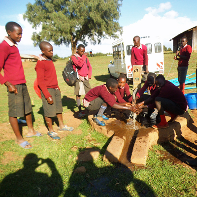 Children happy to have School Well repaired