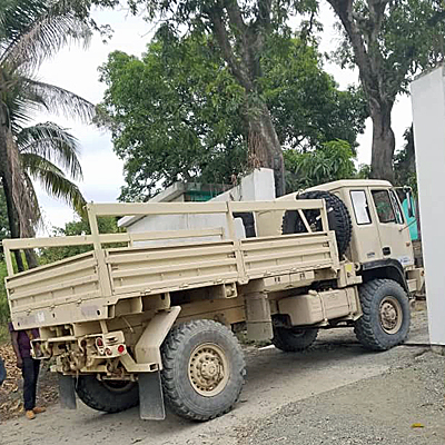New Truck entering compound
