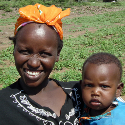 Village Woman and Child