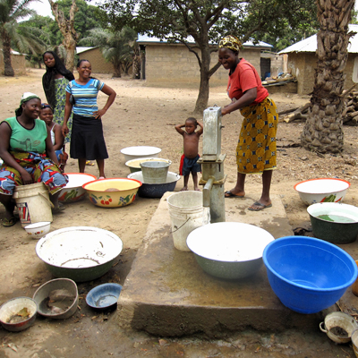Many people waiting for water, heightens the likelihood of cross contamination