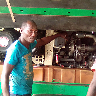 Mechanic working on Compressor