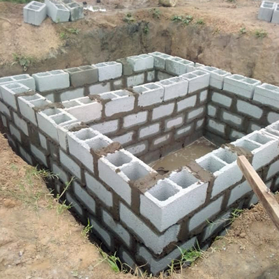 Beginning of structure construction