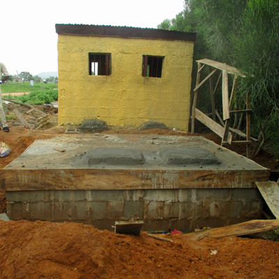 Septic tank finished and washroom nearing completion