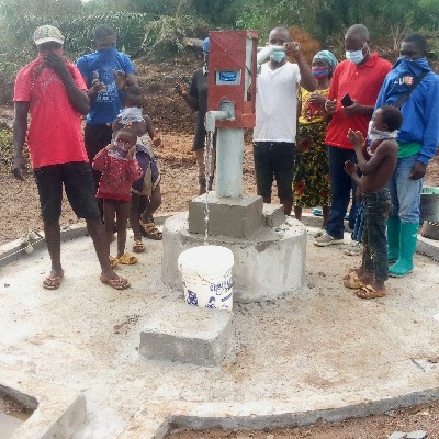 Newly finished restored water point